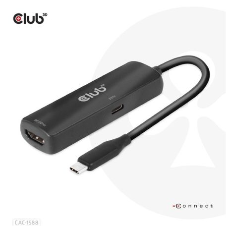 Club 3D Átalakító - CAC-1588 (USB-C Gen 2 to HDMI 4K120Hz, HDR10, DSC 1.2, USB-C 100W PD3.0, aktív)