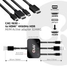 Club 3D Átalakító - CAC-1630 (USB-C + HDMI + MiniDisplayport to HDMI 4K60Hz, M/M, 32AVG)