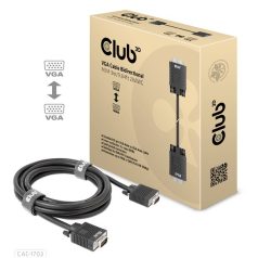   Club 3D Kábel - CAC-1703 (VGA Bidirectional, M/M, 3m, 28AWG, Full HD 1080p)