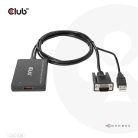 Club 3D Átalakító - CAC-1720 (USB-A & VGA to HDMI, M/F, 0.6m, 28AWG, Full HD 1080p)