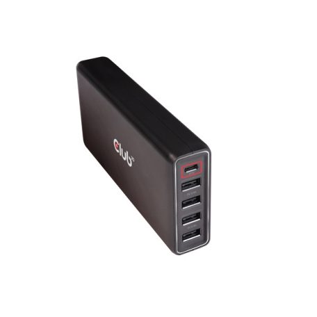 Club 3D Átalakító - CAC-1903 (5 port, 111W töltő, 4xUSB-A, 1xUSB-C PD)
