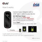 Club 3D Hálózati Adapter - CAC-1908EU (100W GAN, USB-IF, egyportos USB-C, PD 3.0 támogatás)