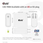 Club 3D Hálózati Adapter - CAC-1908EU (100W GAN, USB-IF, egyportos USB-C, PD 3.0 támogatás)