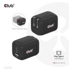 Club 3D Hálózati Adapter - CAC-1913EU (65W GAN, Triple port 2xUSB-C 1xUSB-A PD 3.0)