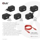 Club 3D Hálózati Adapter - CAC-1913EU (65W GAN, Triple port 2xUSB-C 1xUSB-A PD 3.0)