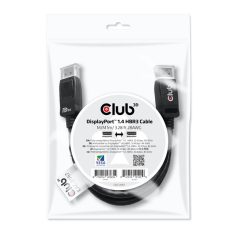   Club 3D Kábel - CAC-2067 (DisplayPort 1.4, HBR3, 8K60Hz, 1m, M/M, VESA minősítés)