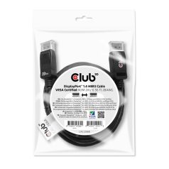   Club 3D Kábel - CAC-2068 (DisplayPort 1.4, M/M, 28AWG, HBR3, VESA tanúsítvánnyal, 8K60Hz, 2m)