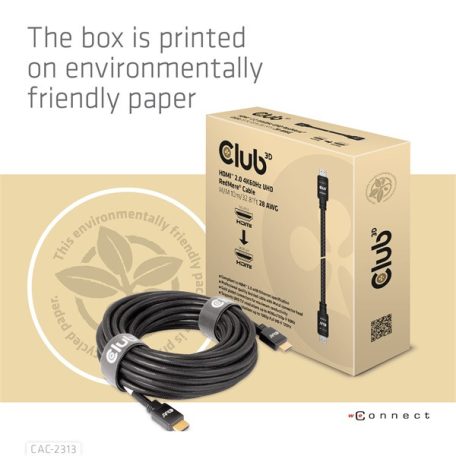Club 3D Kábel - CAC-2313 (HDMI 2.0, 4K60Hz, M/M, 10m, RedMere, Uni-directional)