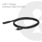 Club 3D Kábel - CAC-2502 (USB-C to USB-C, M/F, 40Gbps, 8K60Hz, 240W, DP 1.4 Alternate Mode, 1m)