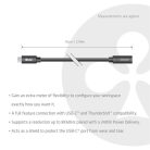 Club 3D Kábel - CAC-2502 (USB-C to USB-C, M/F, 40Gbps, 8K60Hz, 240W, DP 1.4 Alternate Mode, 1m)