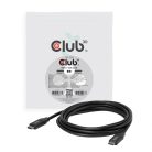 Club 3D Kábel - CAC-2506 (USB-C, PD3.1 240W, No Data, 4K60Hz, fekete, M/M, 2m)