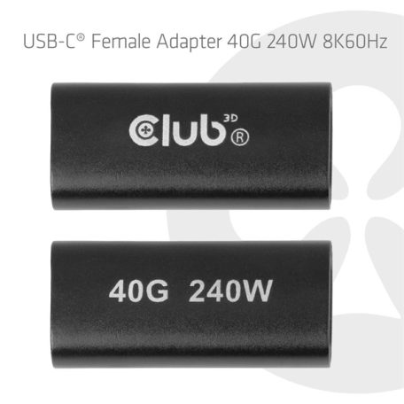 Club 3D Átalakító - CAC-2507 (USB-C to USB-C F/F, toldó adapter)