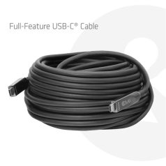  Club 3D Kábel - CAC-2580 (USB-C to USB-C, M/M, AOC kábel, 8K60Hz, 10Gbps, 60W, 15m)