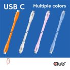 Club 3D Kábel - CAC-3001 (USB-C, PD 240W, 20Gbps, 4K60Hz, fehér, M/M, 2m)