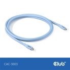 Club 3D Kábel - CAC-3003 (USB-C, PD 240W, 20Gbps, 4K60Hz, kék, M/M, 2m)