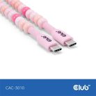 Club 3D Kábel - CAC-3010 (USB-C, PD 240W, 20Gbps, 4K60Hz, pink, M/M, 2m)
