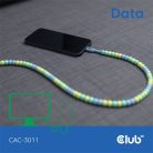Club 3D Kábel - CAC-3011 (USB-C, PD 240W, 20Gbps, 4K60Hz, kék, M/M, 2m)