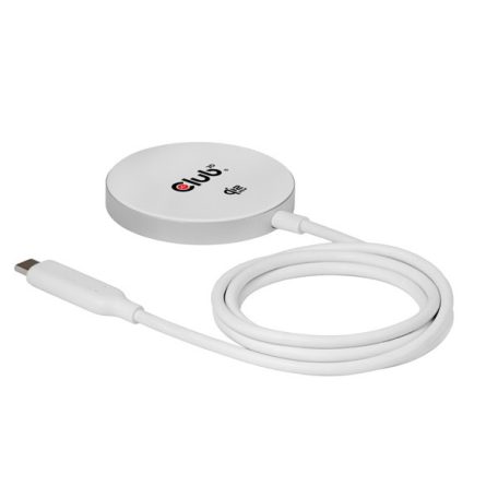Club 3D Vezeték nélküli töltő - CAC-3026 (Qi2 25W Wireless, 1m, fehér)