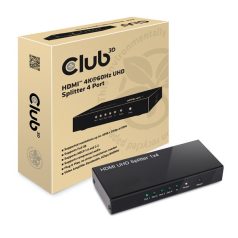   Club 3D Splitter - CSV-1380 (HDMI 2.0, 4K@60Hz UHD, 4 port, 3D támogatás, HDCP 1.4/2.2)