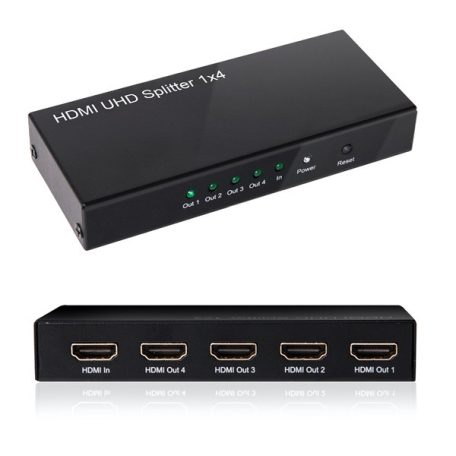 Club 3D Splitter - CSV-1380 (HDMI 2.0, 4K@60Hz UHD, 4 port, 3D támogatás, HDCP 1.4/2.2)