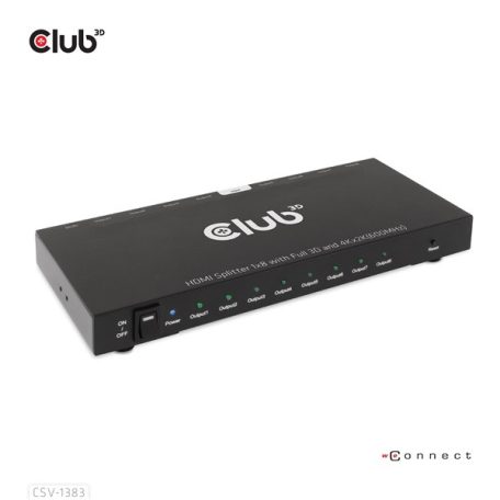 Club 3D Splitter - CSV-1383 (1 to 8 HDMI, 4K60Hz, HDR, Full 3D, 6Gbps, 12-bit Deep Color)