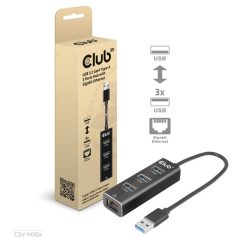 Club 3D USB Hub - CSV-1430A (3.2 USB-A to 3xUSB-A, RJ45)