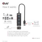 Club 3D USB Hub - CSV-1430A (3.2 USB-A to 3xUSB-A, RJ45)