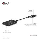 Club 3D Video Splitter - CSV-1475 (4K60HZ, 3.2 USB-C (USB-A Adapterrel) to 2xHDMI, Displaylink)