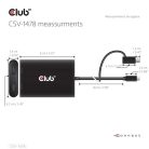Club 3D Video Splitter - CSV-1478 (4K60HZ, 3.2 USB-C (USB-A adapterrel) to 2xDisplayPort)