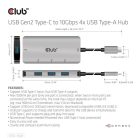 Club 3D USB Hub - CSV-1547 (USB-C Gen 2 to 4xUSB-A 10 Gbps)