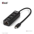 Club 3D USB Hub - CSV-1549 (3.2 USB-C Gen 1 to 3xUSB-A, RJ45,1Gbps)