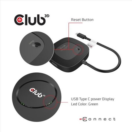 Club 3D MST Hub - CSV-1550 (3.2 USB-C Gen 1 to 3x Displayport, Alternate Mode, 4K60Hz, HDR)