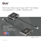 Club 3D MST Hub - CSV-1552 (3.2 USB-C Gen 1 to DisplayPort, HDMI, 4k60Hz)
