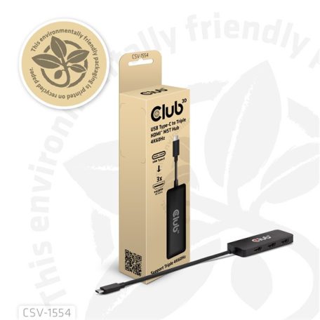 Club 3D MST Hub - CSV-1554 (3.2 USB-C to 3x HDMI, 4k60Hz)