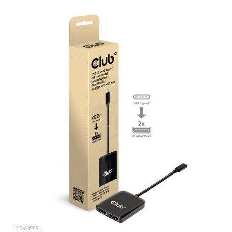 Club 3D MST Hub - CSV-1555 (3.2 USB-C to 2x DisplayPort, 4k60Hz)