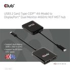 Club 3D MST Hub - CSV-1555 (3.2 USB-C to 2x DisplayPort, 4k60Hz)