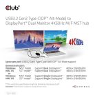 Club 3D MST Hub - CSV-1555 (3.2 USB-C to 2x DisplayPort, 4k60Hz)
