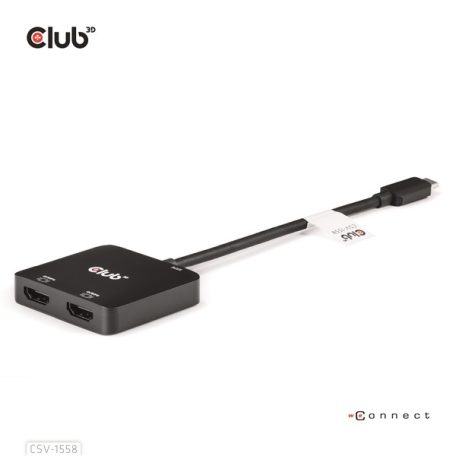 Club 3D MST Hub - CSV-1558 (3.2 USB-C to 2xHDMI, USB-C 100W PD3.0, M/F, 4k60Hz)
