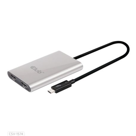 Club 3D Video Splitter - CSV-1574 (Thunderbolt 3 to Dual HDMI 2.0, 4K60Hz)