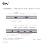 Club 3D USB Hub - CSV-1580 (Thunderbolt 4 to 3x Thunderbolt 4, 1x USB Gen2 Type-A, 100W DC, Max. 10Gbps)