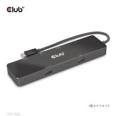   Club 3D USB Hub - CSV-1584 (3.2 USB-C Gen 2 to USB-C, 2xUSB-A, USB-C 100W PD, HDMI, RJ45, 8K60hz)