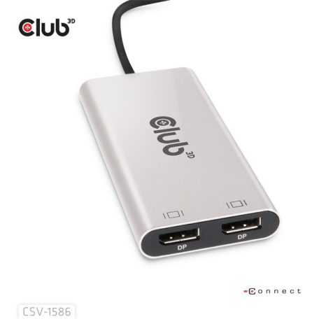 Club 3D Video Splitter - CSV-1586 (Thunderbolt 3 to Dual DisplayPort, 40Gbps, 4K60Hz)