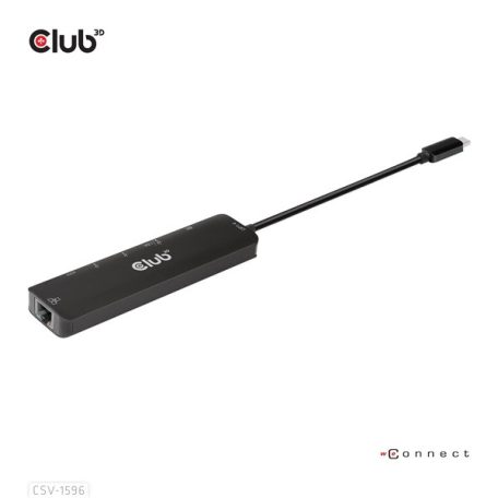 Club 3D USB Hub - CSV-1596 (USB-C to 2xHDMI, 2xUSB-A, USB-C PD, RJ45, 4k60Hz)
