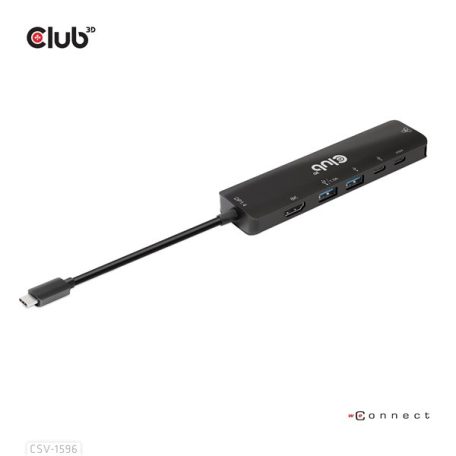 Club 3D USB Hub - CSV-1596 (USB-C to 2xHDMI, 2xUSB-A, USB-C PD, RJ45, 4k60Hz)