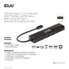 Club 3D USB Hub - CSV-1596 (USB-C to 2xHDMI, 2xUSB-A, USB-C PD, RJ45, 4k60Hz)