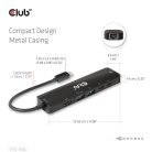 Club 3D USB Hub - CSV-1596 (USB-C to 2xHDMI, 2xUSB-A, USB-C PD, RJ45, 4k60Hz)