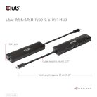 Club 3D USB Hub - CSV-1596 (USB-C to 2xHDMI, 2xUSB-A, USB-C PD, RJ45, 4k60Hz)