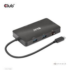   Club 3D USB Hub - CSV-1598 (USB-C Gen 2 to 2xDisplayPort, 2xUSB-A Gen 2, 2xUSB-C Gen 2, RJ45, 4k60Hz)