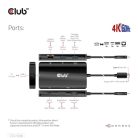 Club 3D USB Hub - CSV-1598 (USB-C Gen 2 to 2xDisplayPort, 2xUSB-A Gen 2, 2xUSB-C Gen 2, RJ45, 4k60Hz)