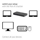 Club 3D KVM Switch - CSV-2512 (USB-C to 4xHDMI 4K60Hz, Alternate Mode, 5 Gbps, 100W)